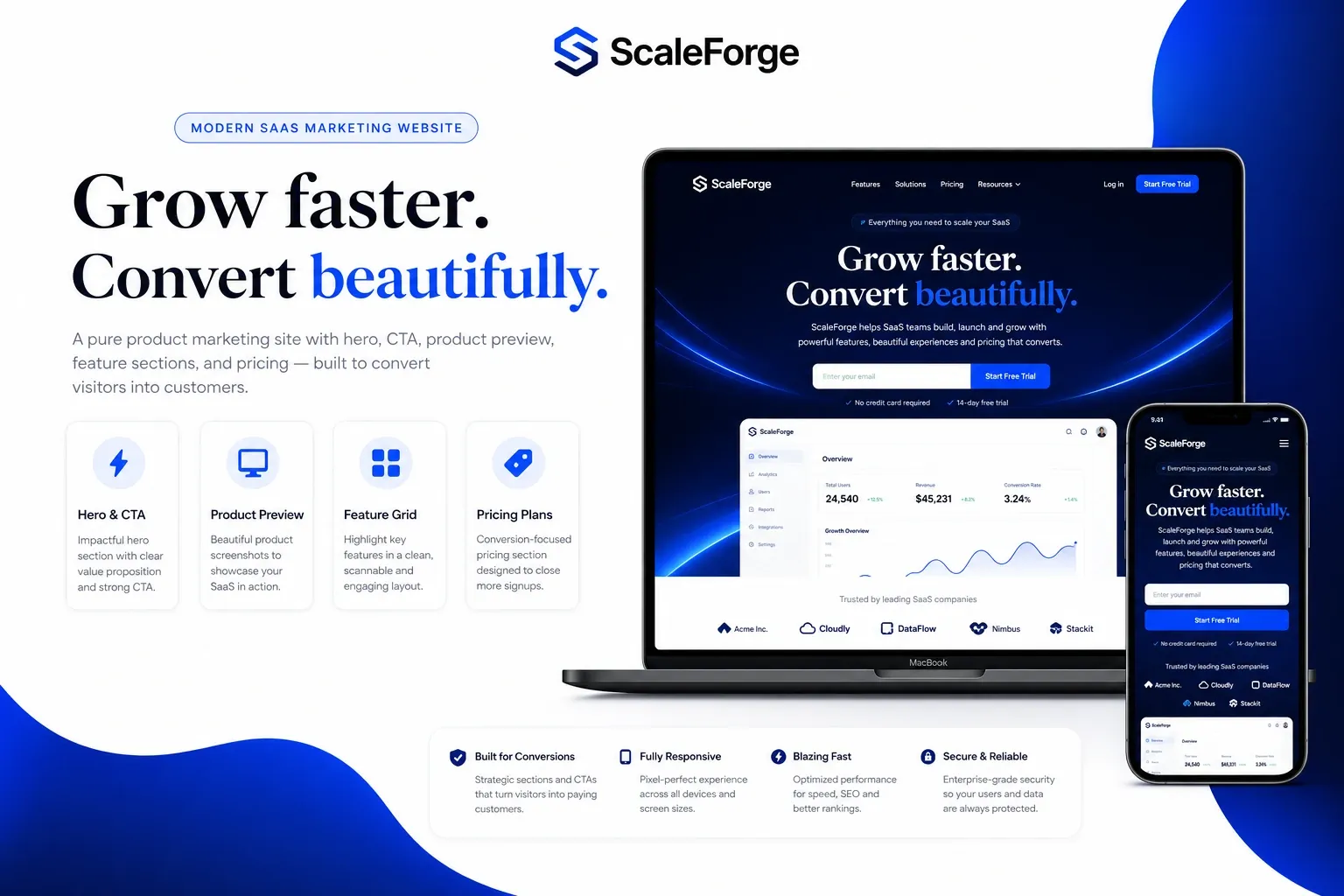 Modern SaaS Product Marketing & Growth Website