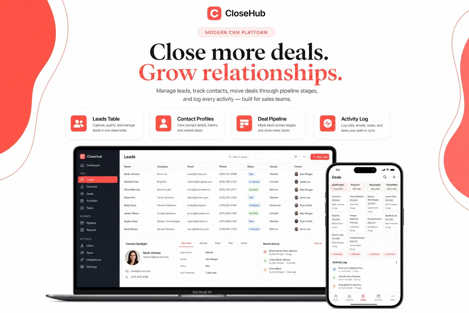 Modern CRM Platform & Customer Management System