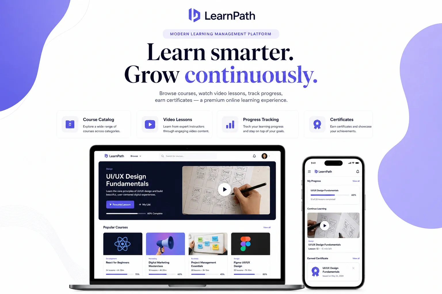 Modern Learning Management Platform