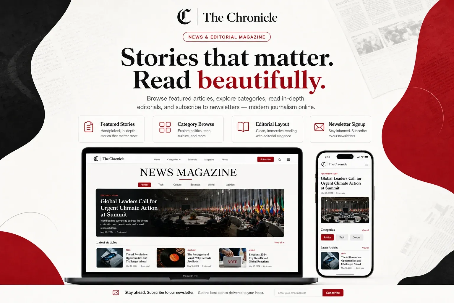 News & Editorial Magazine Website