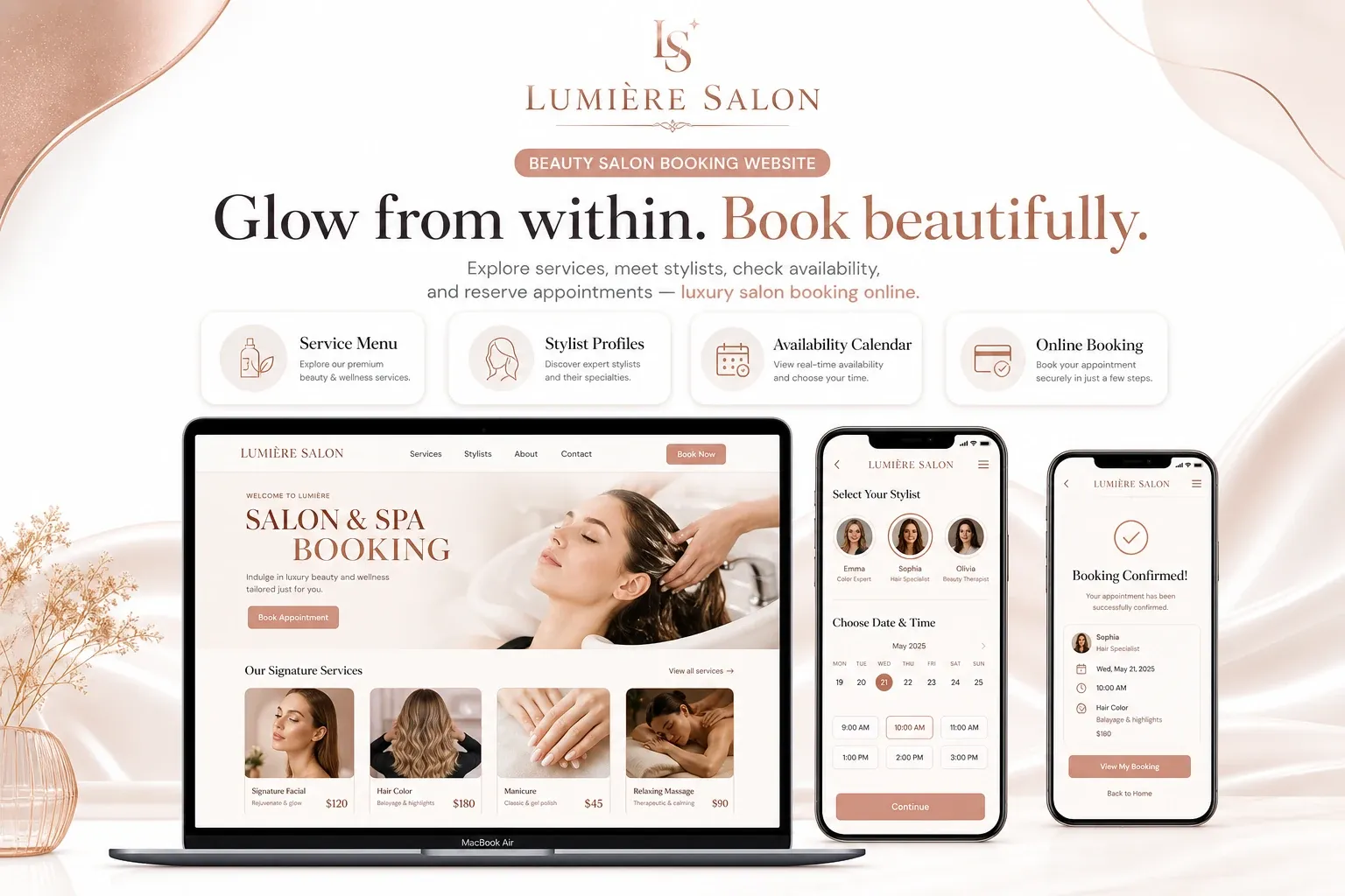 Beauty Salon & Spa Booking Website